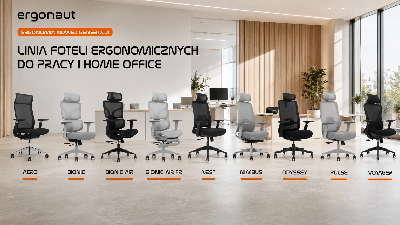 Linia produktów Ergonaut - porównanie modeli foteli biurowych