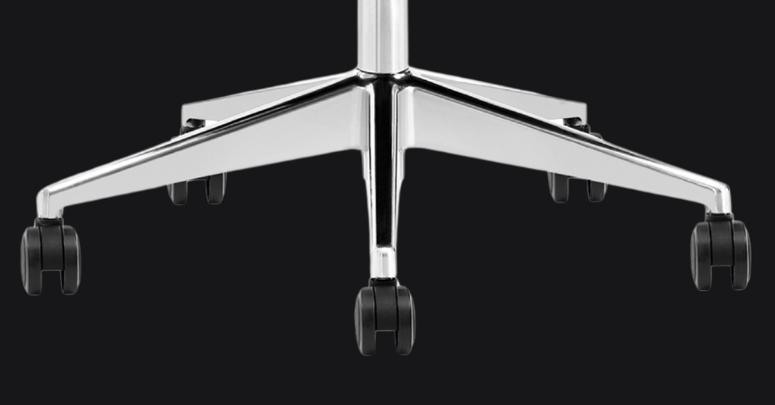 Fotel ergonomiczny biurowy ERGONAUT AERO czarny aluminiowa podstawa piecioramienna