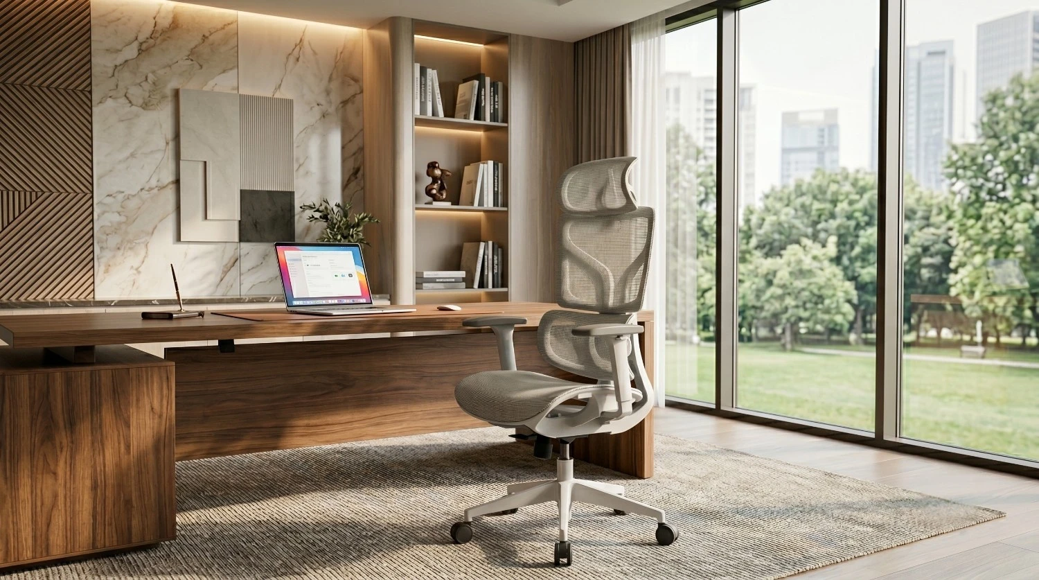 Wygodny fotel ergonomiczny BIONIC AIR w biurze
